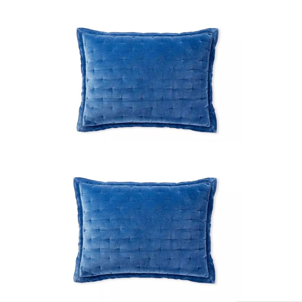 Serena & Lily Standard velvet pair of shams
